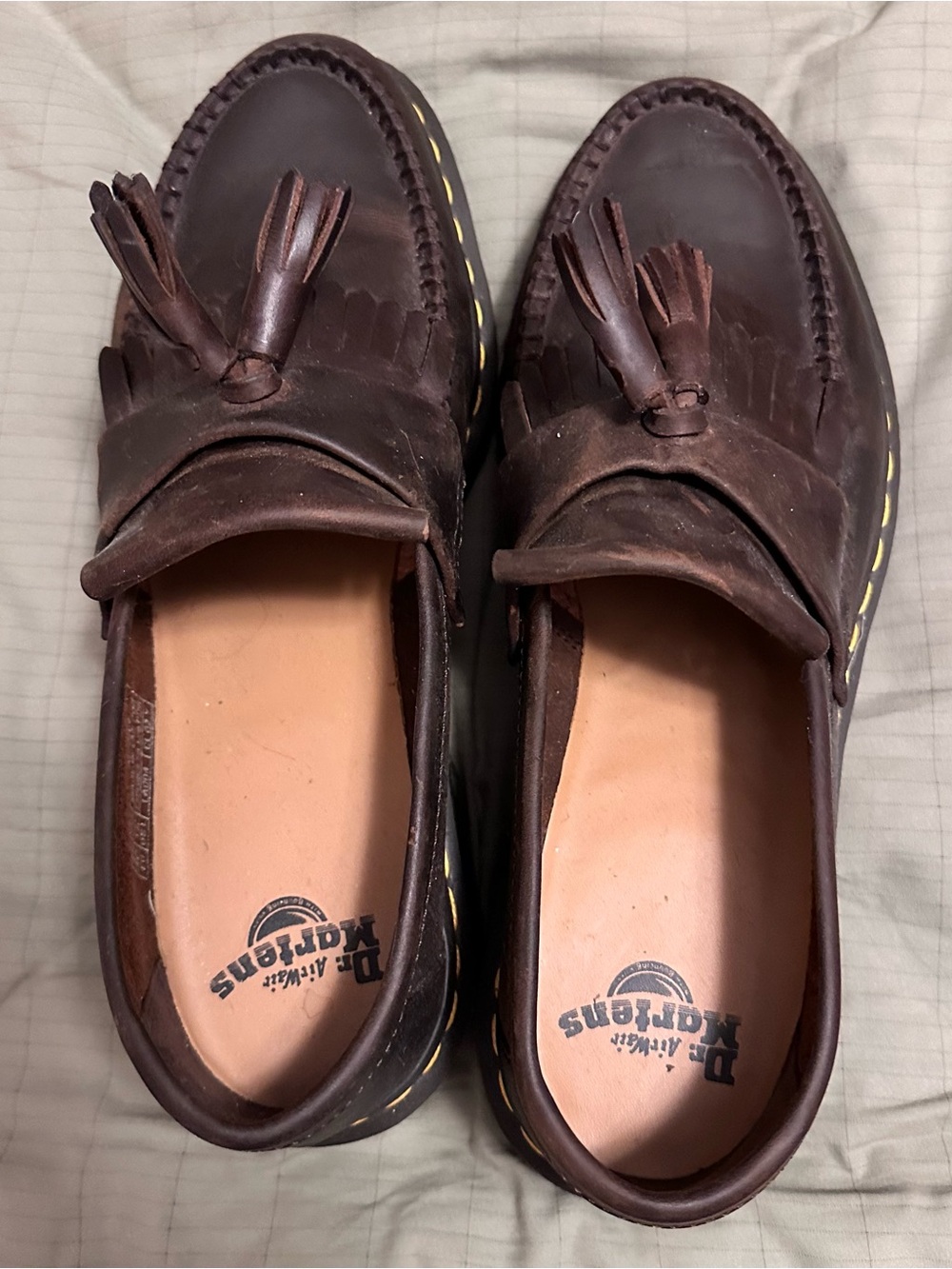 Dr. Martens Adrian Brown Leather Tassel Loafers - Size 12M - NEW / Tried On